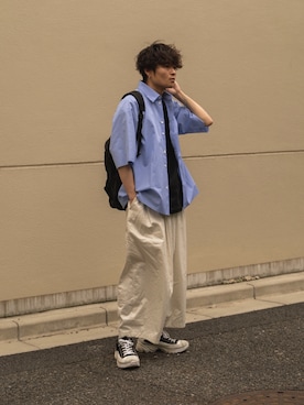 「Sillage（シアージ）のアイテム」を使った、Ryoさん（メンズ・168cm）の夏コーディネート