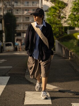 「Rams（ラムス）のアイテム」を使った、Ryoさん（メンズ・168cm）の夏コーディネート