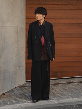 「SUNSEA（サンシー）のアイテム（ジャケット/アウター）」を使った、Ryoさん（メンズ・168cm）の秋コーディネート