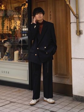 「RYO TAKASHIMA（リョウタカシマ）のアイテム（ジャケット/アウター）」を使った、Ryoさん（メンズ・168cm）の秋コーディネート