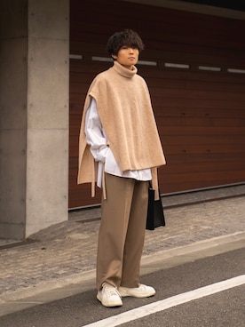 「RYO TAKASHIMA（リョウタカシマ）のアイテム（トップス）」を使った、Ryoさん（メンズ・168cm）の秋コーディネート