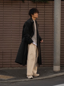 「STUDIO NICHOLSON（スタジオニコルソン）のアイテム（ジャケット/アウター）」を使った、Ryoさん（メンズ・168cm）の冬コーディネート
