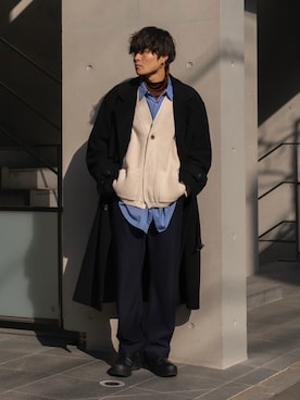 「BATONER（バトナー）のアイテム」を使った、Ryoさん（メンズ・168cm）の冬コーディネート