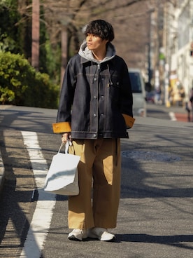 「RYO TAKASHIMA（リョウタカシマ）のアイテム（ジャケット/アウター）」を使った、Ryoさん（メンズ・168cm）の冬コーディネート