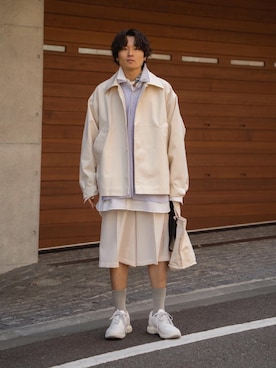 「RYO TAKASHIMA（リョウタカシマ）のアイテム（パンツ）」を使った、Ryoさん（メンズ・168cm）の春コーディネート