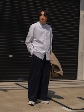 「STUDIO NICHOLSON（スタジオニコルソン）のアイテム（トップス）」を使った、Ryoさん（メンズ・168cm）の春コーディネート