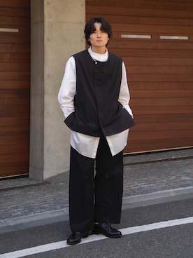 「RYO TAKASHIMA（リョウタカシマ）のアイテム（パンツ）」を使った、Ryoさん（メンズ・168cm）の春コーディネート
