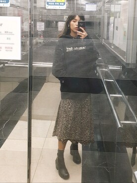 「H&M（エイチ・アンド・エム）のアイテム（ブーティ）」を使った、mirellaさん（レディース・163cm）の秋コーディネート