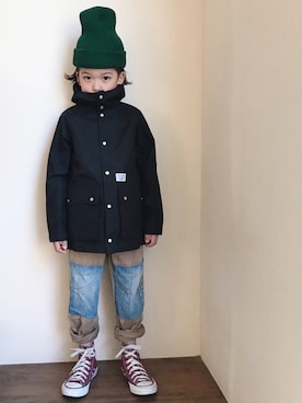 「アイテム（マウンテンパーカー）」を使った、Amatonさん（キッズ・110cm）の冬コーディネート