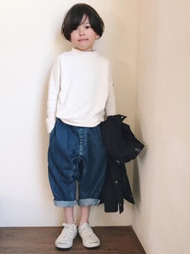 「ジャックパーセル」｜「アイテム（マウンテンパーカー）」を使った、Amatonさん（キッズ・110cm）の冬コーディネート
