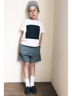 「nunuforme（ヌヌ）のアイテム（その他パンツ）」を使った、Amatonさん（キッズ・120cm）の夏コーディネート