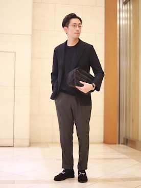 飯村淳さん(メンズ・173cm)の秋コーディネート