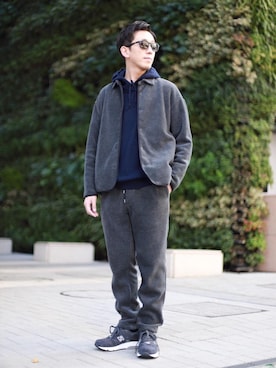 「UNITED ARROWS（ユナイテッドアローズ）のアイテム（ブルゾン）」を使った、飯村淳さん（メンズ・173cm）の秋コーディネート