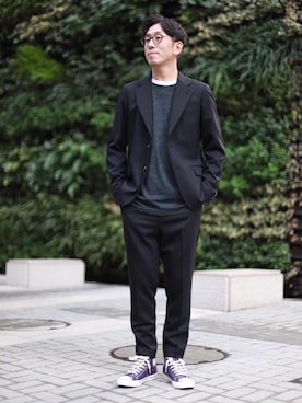 飯村淳さん（メンズ・173cm）の冬コーディネート