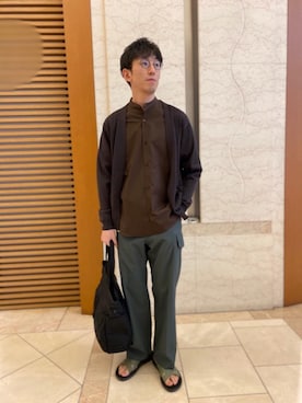 「ベーシック/トラッド」｜飯村淳さん（メンズ・173cm）の春コーディネート