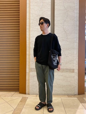 「ベーシック/トラッド」｜飯村淳さん（メンズ・173cm）の春コーディネート