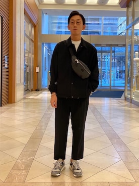 「NEW BALANCE（ニューバランス）のアイテム（その他アウター）」を使った、飯村淳さん（メンズ・173cm）の秋コーディネート