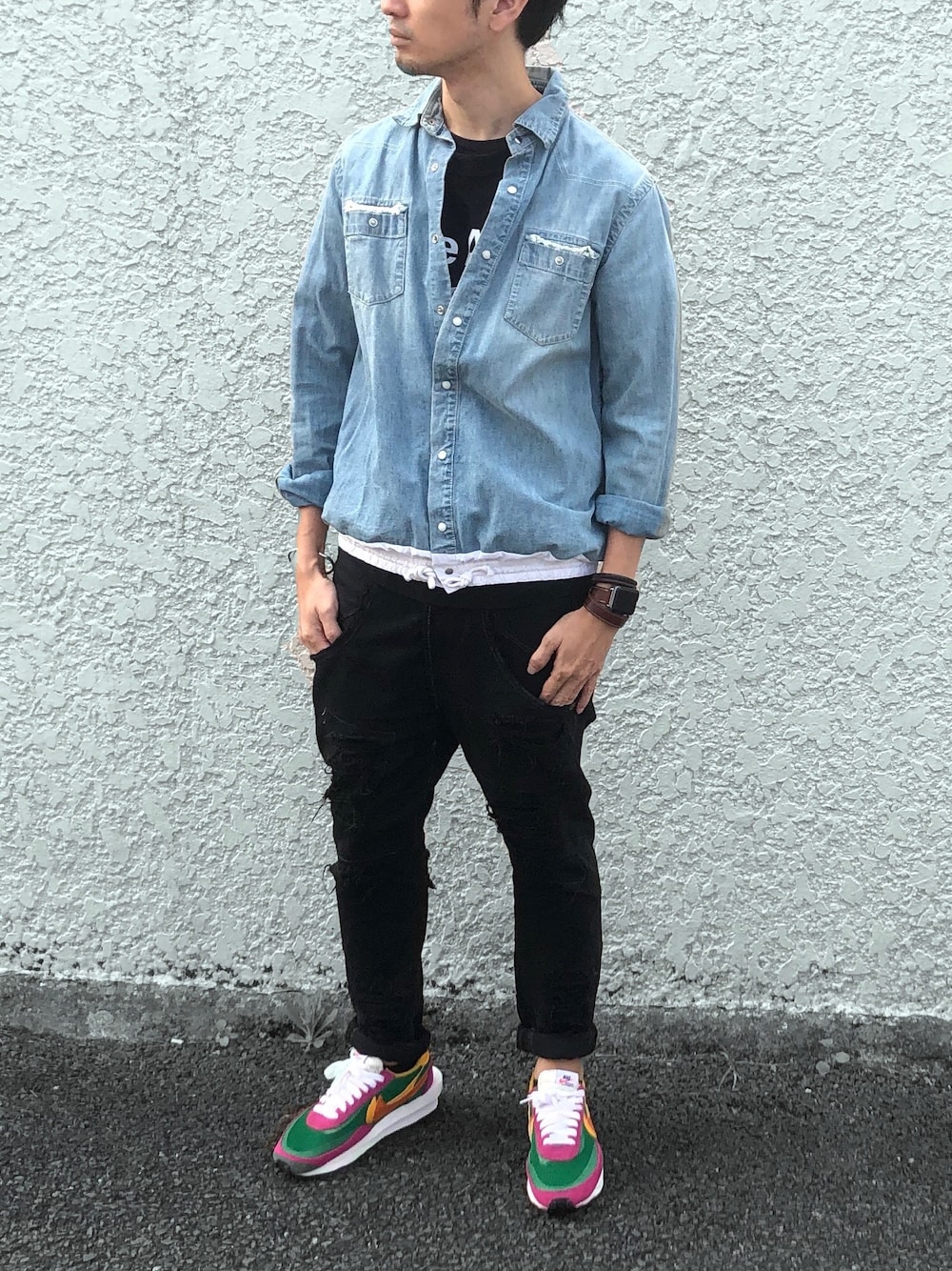 「秋のマイ旬スタイル、おしゃれさんと繋がりたい、Levi's、RAGEBLUE、sacai」｜「Levi’s REDのアイテム（デニムパンツ、ブラック系）」を使った、tkymst_lさん（メンズ・175cm）の秋コーディネートの1枚目の写真