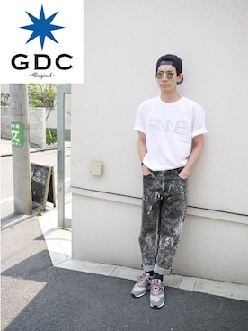 「GDC（ジーディーシー）のアイテム（帽子）」を使った、GDC LOGISTICS－SHOHEIさん（メンズ・178cm）の夏コーディネート