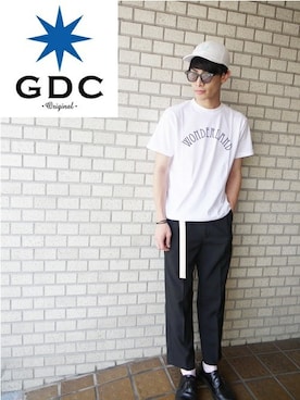 「GDC（ジーディーシー）のアイテム」を使った、GDC LOGISTICS－SHOHEIさん（メンズ・178cm）の夏コーディネート