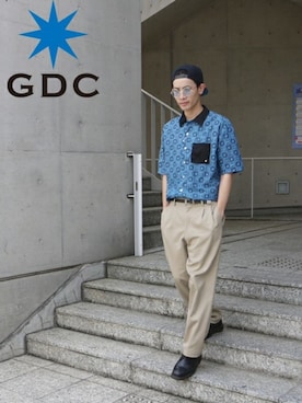 「GDC（ジーディーシー）のアイテム」を使った、GDC LOGISTICS－SHOHEIさん（メンズ・178cm）の夏コーディネート