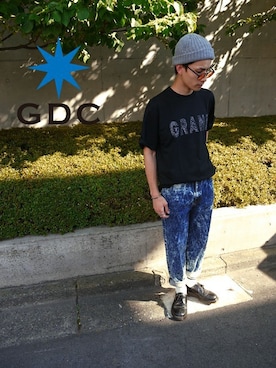 「アイテム（サングラス、ピンク系）」を使った、GDC LOGISTICS－SHOHEIさん（メンズ・178cm）の夏コーディネート