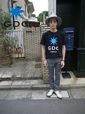 「GDC（ジーディーシー）のアイテム（パンツ）」を使った、GDC LOGISTICS－SHOHEIさん（メンズ・178cm）の夏コーディネート