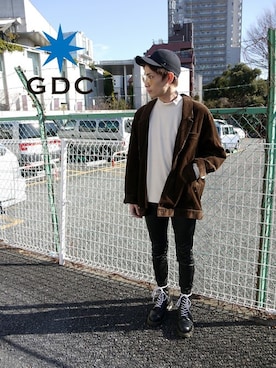 「GDC（ジーディーシー）のアイテム」を使った、GDC LOGISTICS－SHOHEIさん（メンズ・178cm）の冬コーディネート
