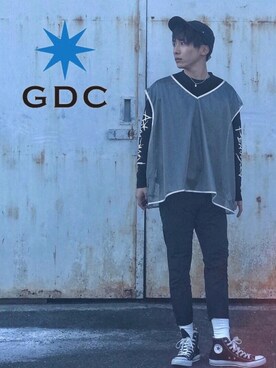 「GDC（ジーディーシー）のアイテム」を使った、GDC LOGISTICS－SHOHEIさん（メンズ・163cm）の秋コーディネート