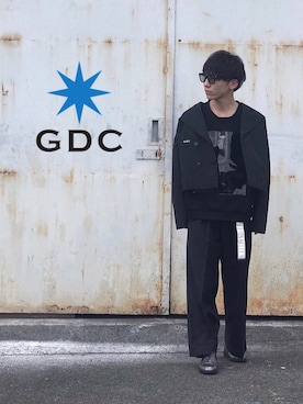「GDC（ジーディーシー）のアイテム」を使った、GDC LOGISTICS－SHOHEIさん（メンズ・163cm）の冬コーディネート