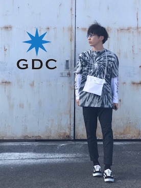 「GDC（ジーディーシー）のアイテム」を使った、GDC LOGISTICS－SHOHEIさん（メンズ・163cm）の冬コーディネート
