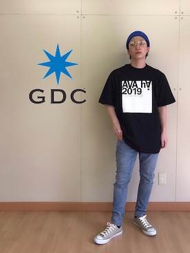 「GDC（ジーディーシー）のアイテム」を使った、GDC LOGISTICS－SHOHEIさん（メンズ・163cm）の春コーディネート
