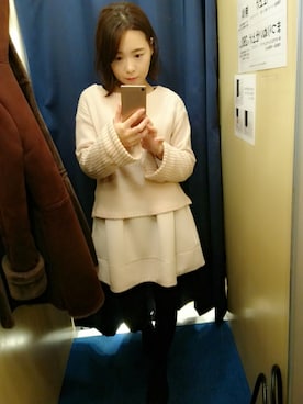 「bye bye（バイバイ）のアイテム（ワンピース）」を使った、かおるさん（レディース・154cm）の春コーディネート