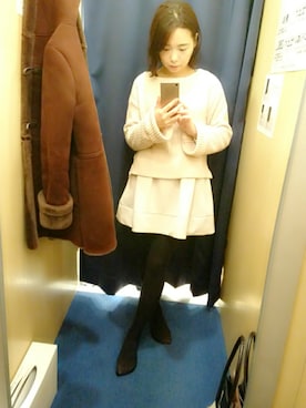 「bye bye（バイバイ）のアイテム（ワンピース）」を使った、かおるさん（レディース・154cm）の春コーディネート