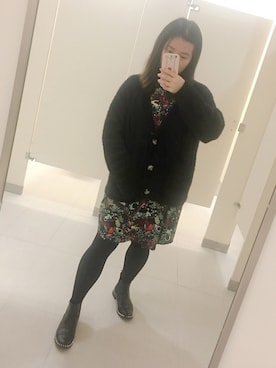 「MONKI（モンキ）のアイテム（シャツワンピース）」を使った、meowllenさん（レディース・153cm）の春コーディネート