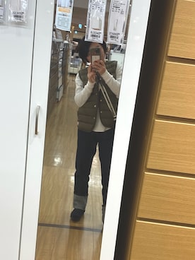 「Vincent et Mireille（バンソンエミレイユ）のアイテム（ジャケット/アウター）」を使った、SAHOさん（レディース・151cm）の冬コーディネート