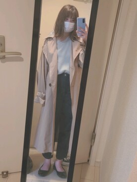 「GRL（グレイル）のアイテム（トレンチコート）」を使った、Mioさん（レディース・156cm）の春コーディネート