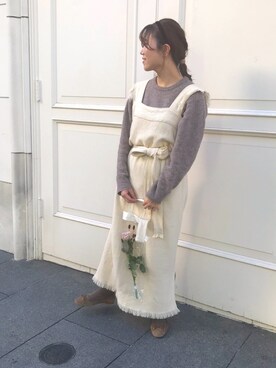 「カチューシャコーデ」｜「アイテム（ワンピース/ドレス）」を使った、mimi👒さん（レディース・157cm）の秋コーディネート