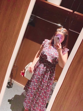 「VIS（ビス）のアイテム（ワンピース、レッド系）」を使った、JUNA-ｼﾞｭｴﾇｴｰ-さん（レディース）の夏コーディネート