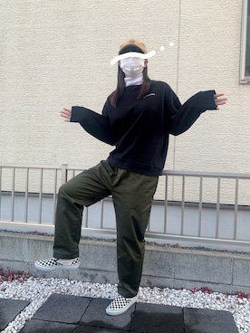 「Carhartt（カーハート）のカーハート ストラップバックキャップ ODESSA  CHARHARTT（キャップ）」を使った、ゆづさん（レディース・168cm）の冬コーディネート