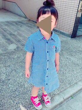 「Rodeo Crowns KIDS（ロデオクラウンズ　キッズ）のアイテム」を使った、uki&naruさん（キッズ・90cm）の夏コーディネート