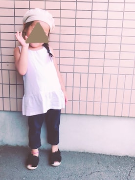 「Seraph（セラフ）のアイテム（帽子）」を使った、uki&naruさん（キッズ・100cm）の夏コーディネート