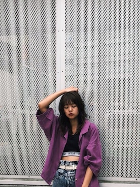 「アイテム（ブラジャー、ブラック系）」を使った、元澤ゆうきさん（レディース・156cm）の秋コーディネート