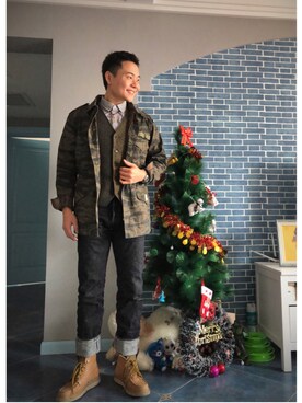「MADNESSのアイテム（ジャケット/アウター）」を使った、Leo 是个大好人さん（メンズ・180cm）の春コーディネート