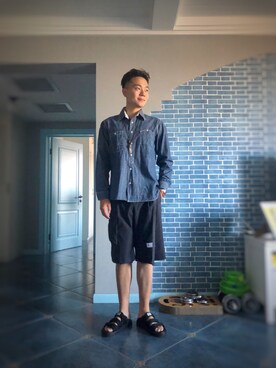 「日系休闲」｜「アイテム（アクセサリー）」を使った、Leo 是个大好人さん（メンズ・180cm）の春コーディネート