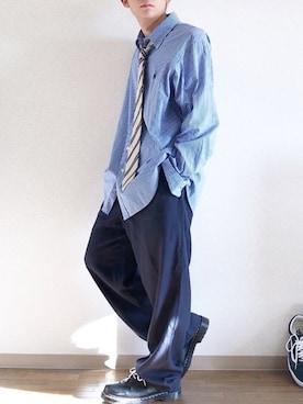 「アイテム（フォーマルスーツ/小物）」を使った、たける°。さん（メンズ・166cm・10代）の冬コーディネート