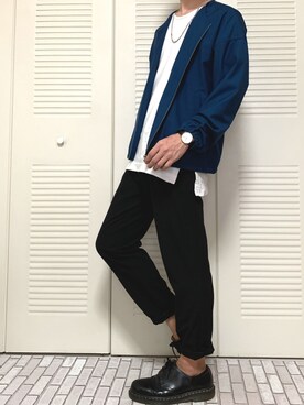 「RAGEBLUE（レイジブルー）のアイテム（その他アウター）」を使った、みことさん（メンズ・169cm）の秋コーディネート