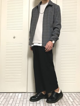 「NAVAL（ナバル）のアイテム（ジャケット/アウター）」を使った、みことさん（メンズ・169cm）の秋コーディネート