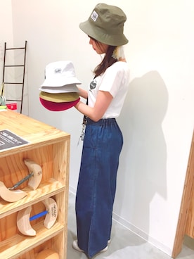 「阪急三番街」｜14+ 阪急三番街店 スタッフさん（レディース・160cm）の夏コーディネート