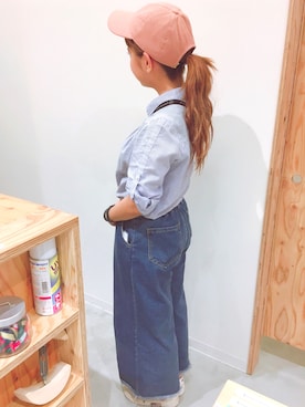 「阪急三番街」｜14+ 阪急三番街店 スタッフさん（レディース・149cm）の夏コーディネート